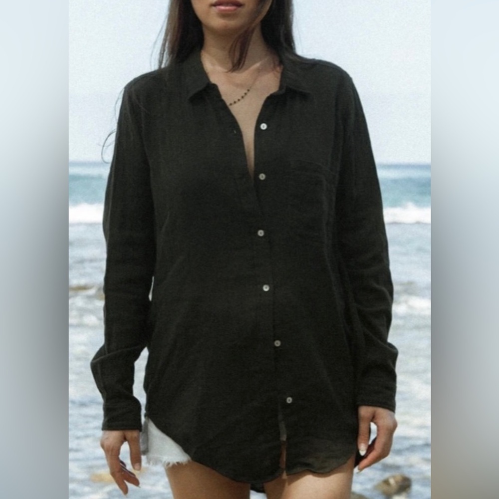 Acacia Soft Cotton Long sleeve Blouse NWOT Lagonlook